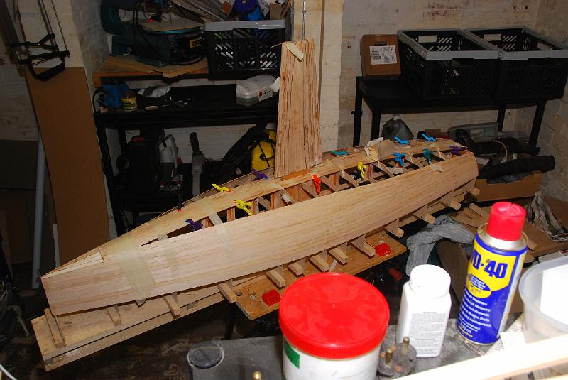 DSC_0080.JPG - Making progress in the planking