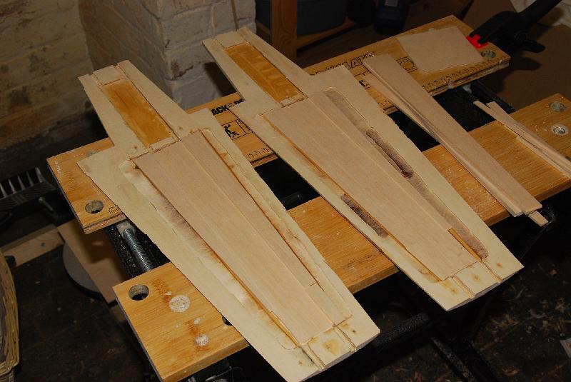 DSC_0056.JPG - The completed ply skin of the keel being filled with balsa